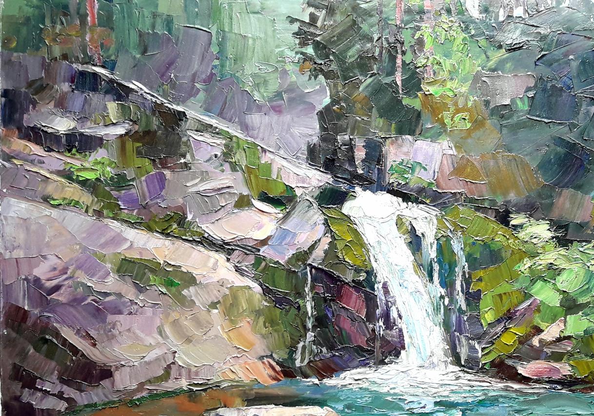 Oil painting Waterfall Serdyuk Boris Petrovich
