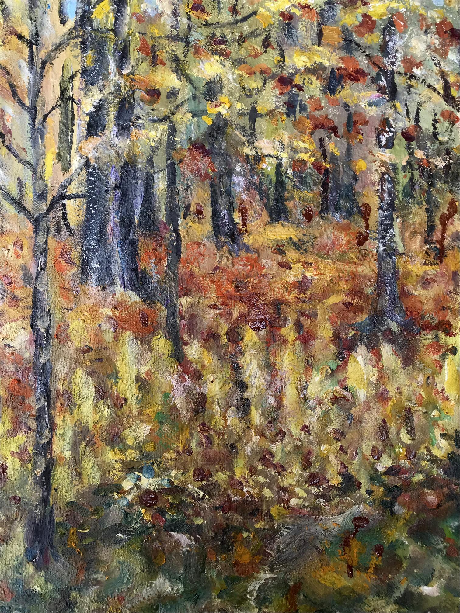 Shapoval Ivan Leontyevich's oil piece capturing the autumn theme with finesse