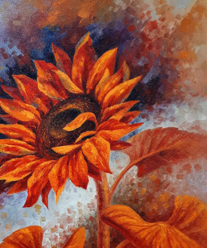 Oil painting Sunflowers in orange Sergey Voichenko