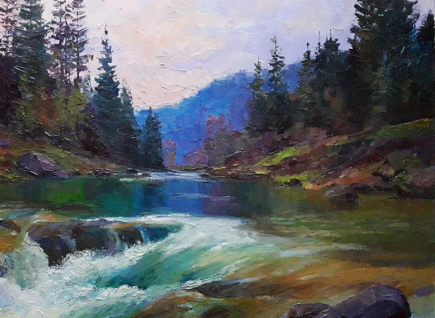Oil painting Mountain river Serdyuk Boris Petrovich №SERB 301