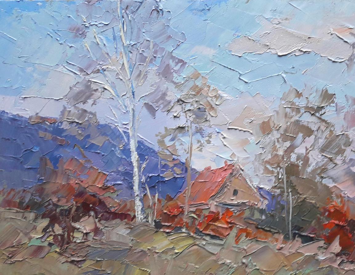 Oil painting House on the edge of the forest Serdyuk Boris Petrovic