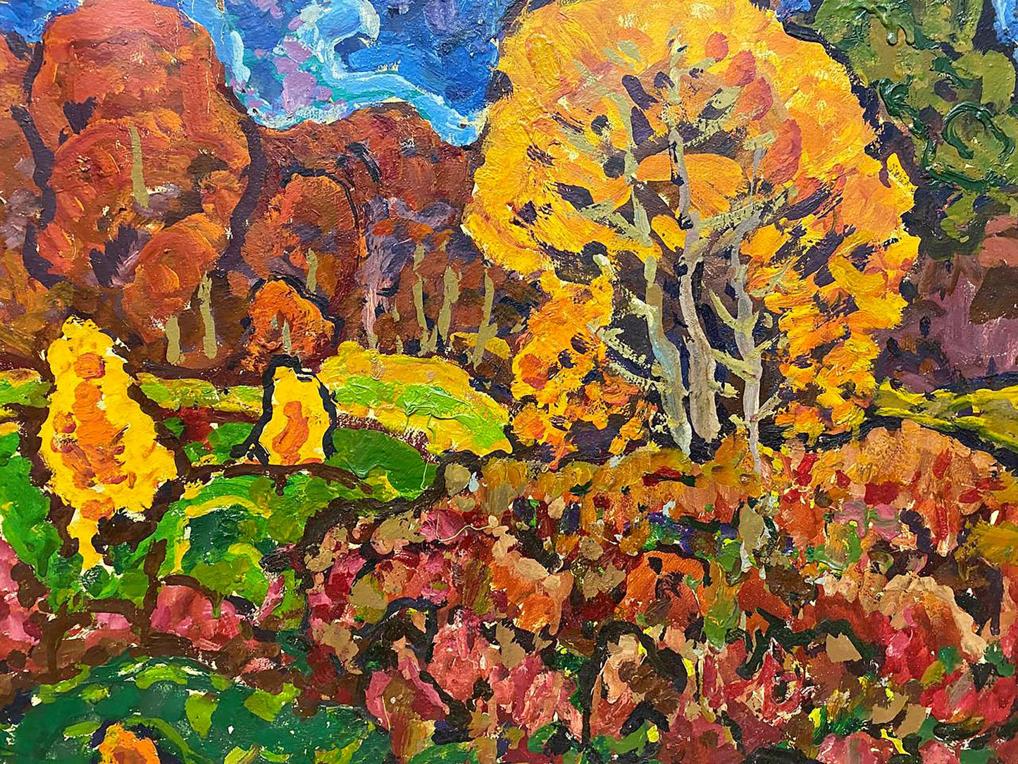 Oil painting Autumn colors Kolosovsky Georgy Sergeevich