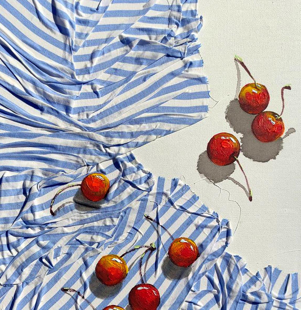 Acrylic painting Cherries Elena Klimenko