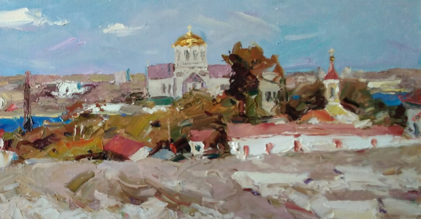 Oil painting Monastery Alexander Nikolaevich Cherednichenko