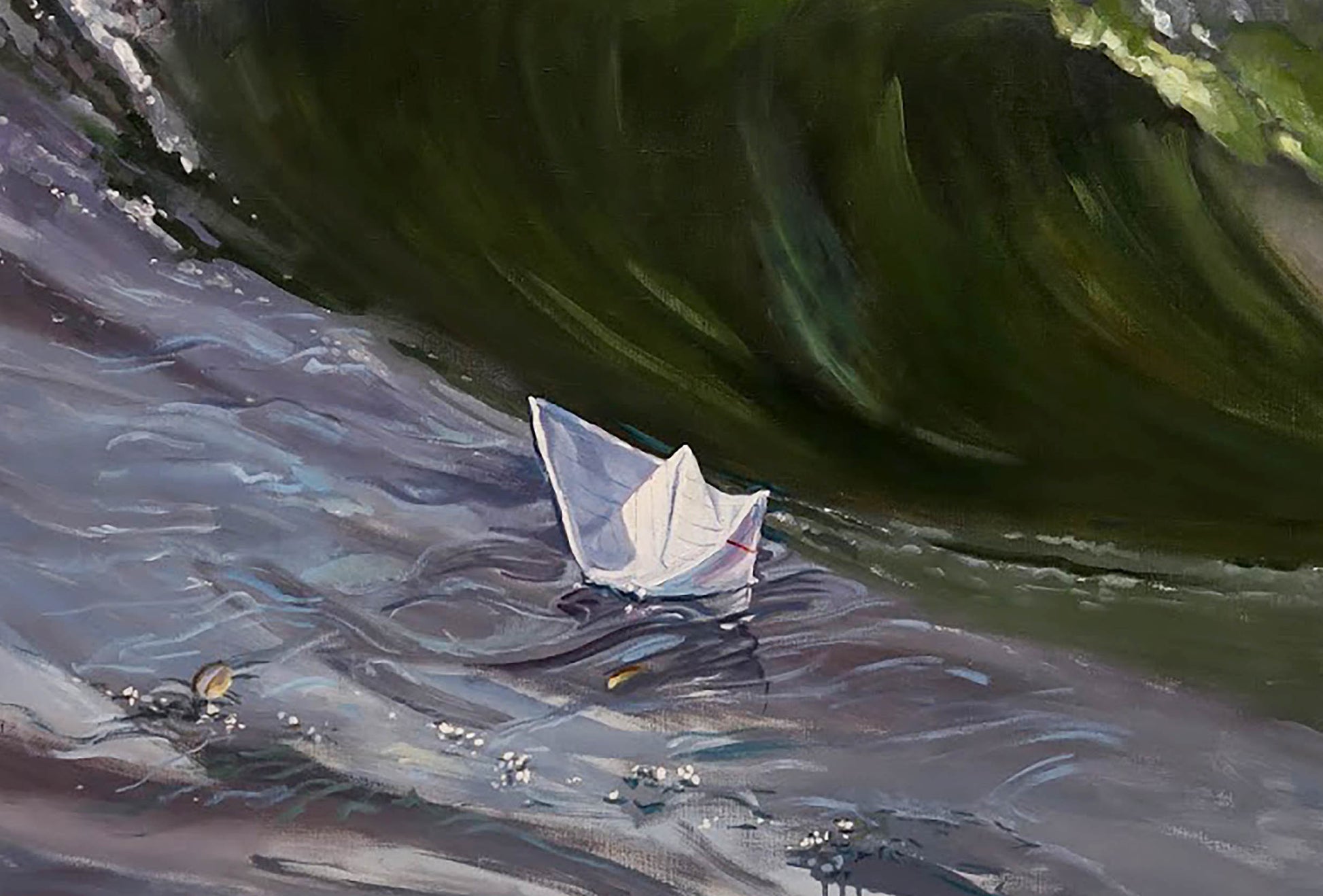 Varvarov Anatoly Viktorovich's Oil Painting Depicting a Wave