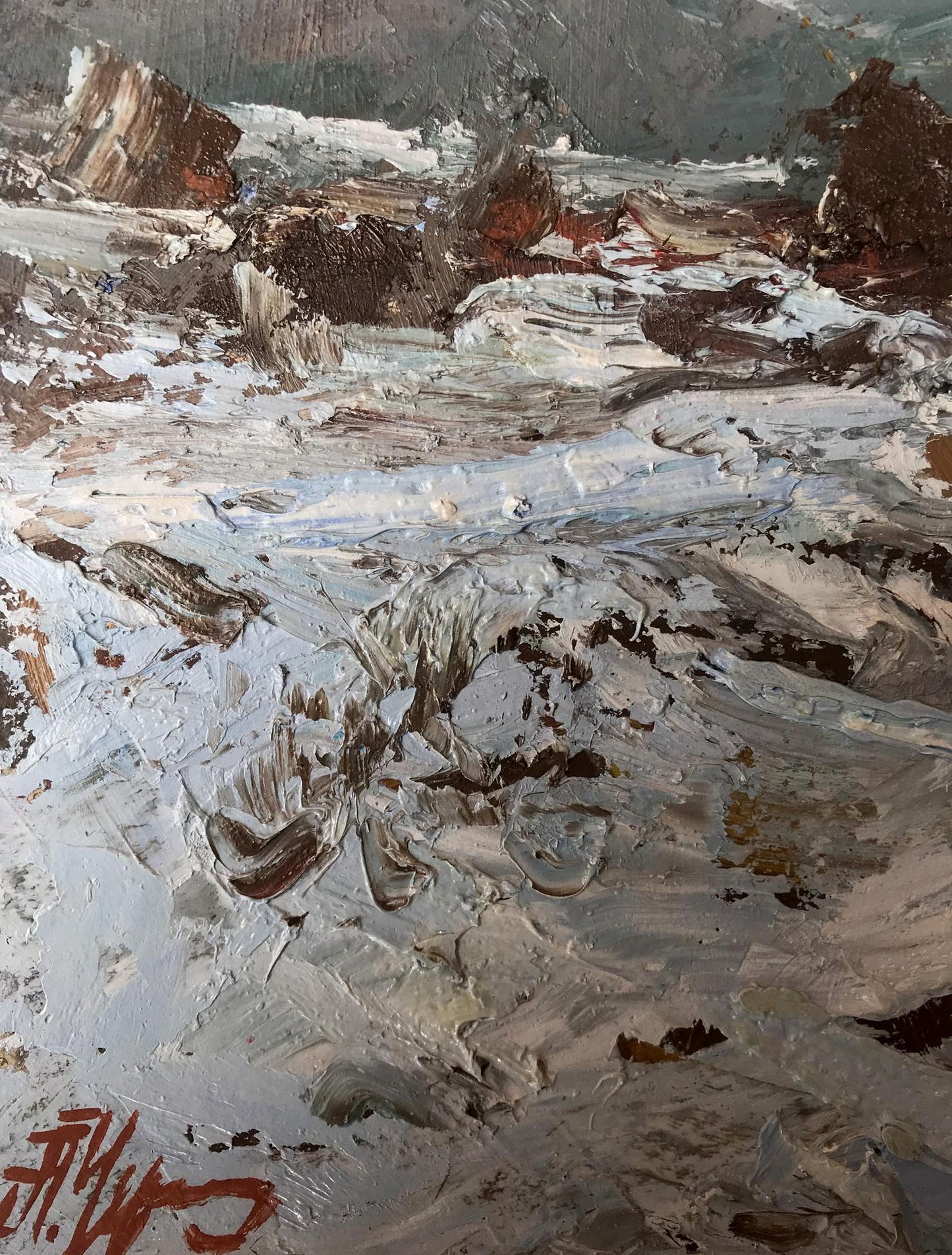 Oil painting Winter steppes Alexander Nikolaevich Cherednichenko