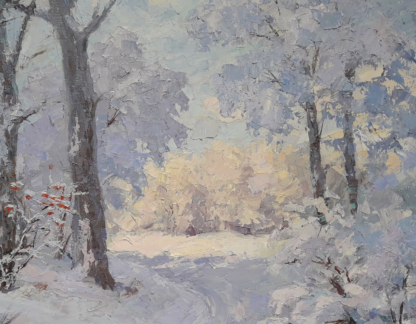 Oil painting Winter in the woods Serdyuk Boris Petrovich