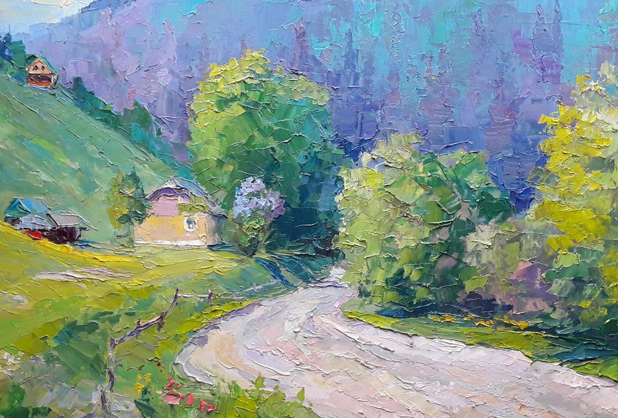 Oil painting Road in the mountains Serdyuk Boris Petrovich