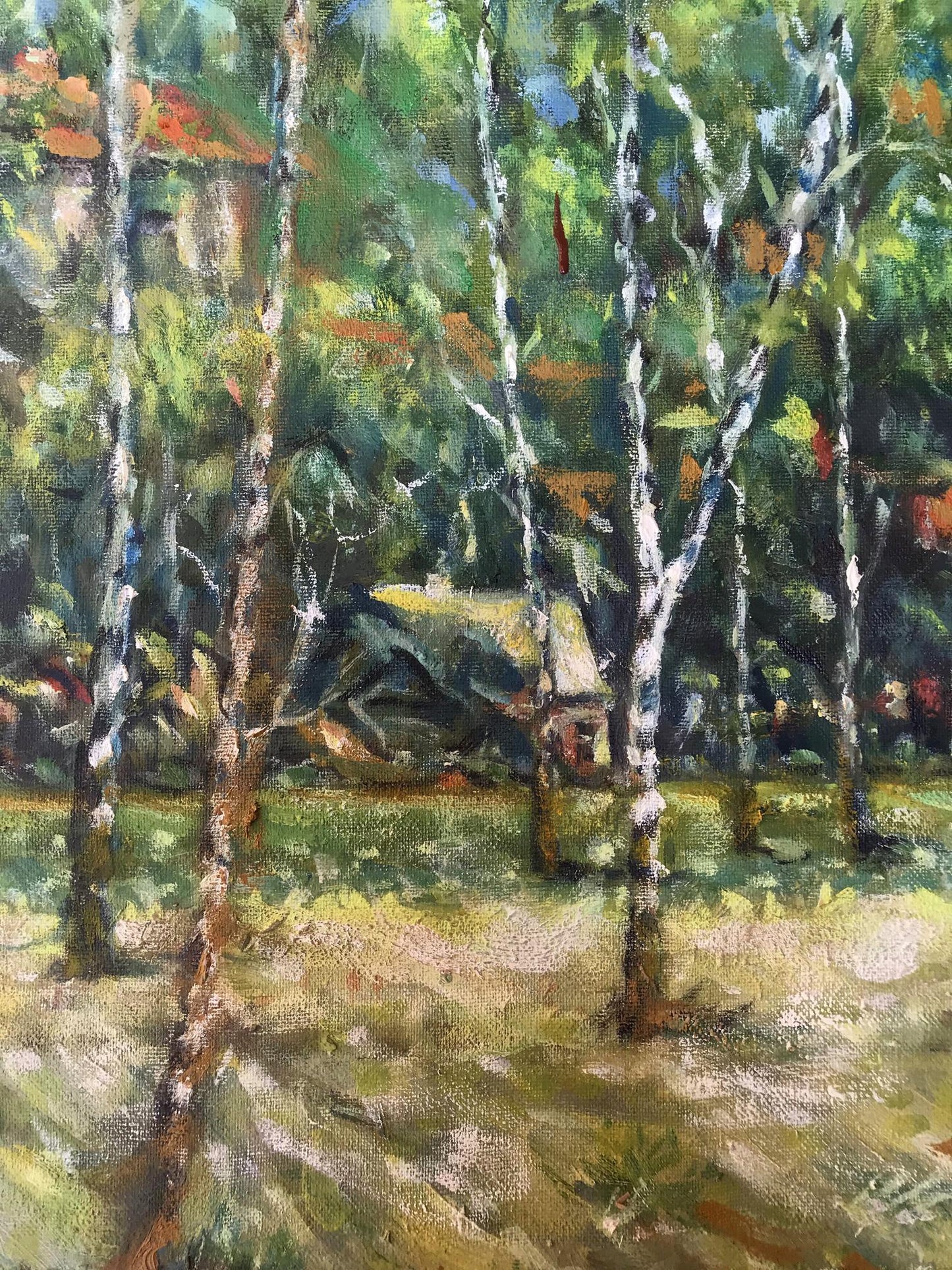 The oil painting by Ivan Leontyevich Shapoval brings the charm of Sumy's birches to the canvas