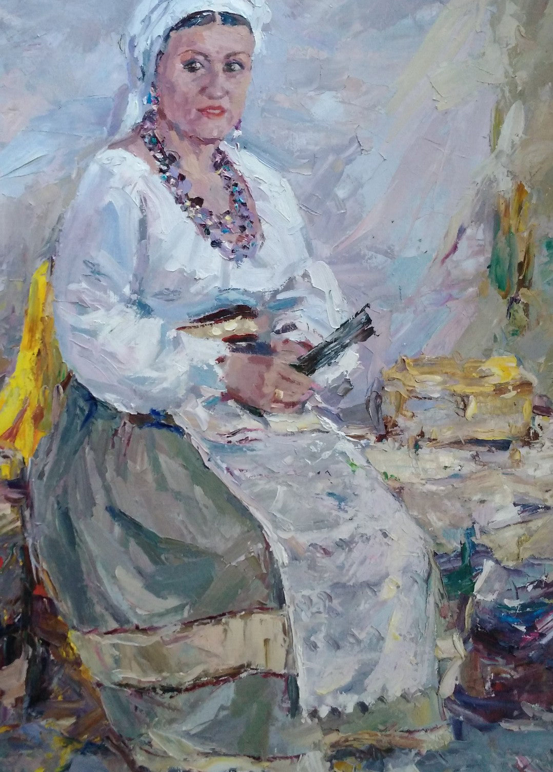 Oil painting Before performance Alexander Nikolaevich Cherednichenko