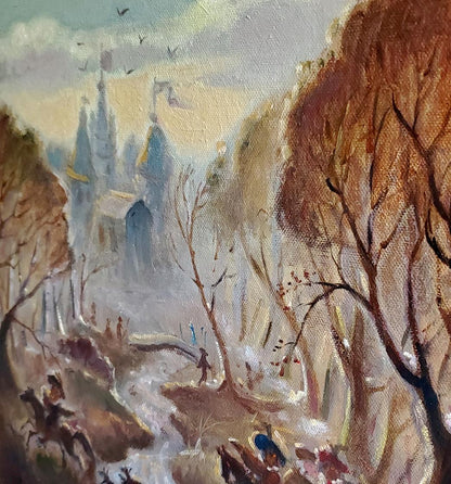 Oil painting Spring hunting Litvinov Daniil Olegovich