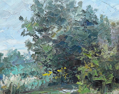 Oil painting Beyond the village Serdyuk Boris Petrovich