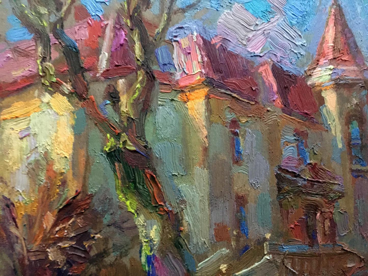 Oil painting Streets of Lviv Batrakov Vladimir Grigorievich