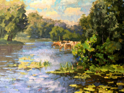 Oil painting Hot day Batrakov Vladimir Grigorievich