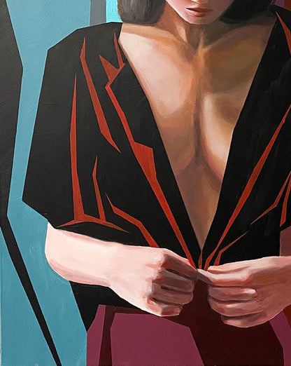 Acrylic painting Black robe by Maksym Neskulenko