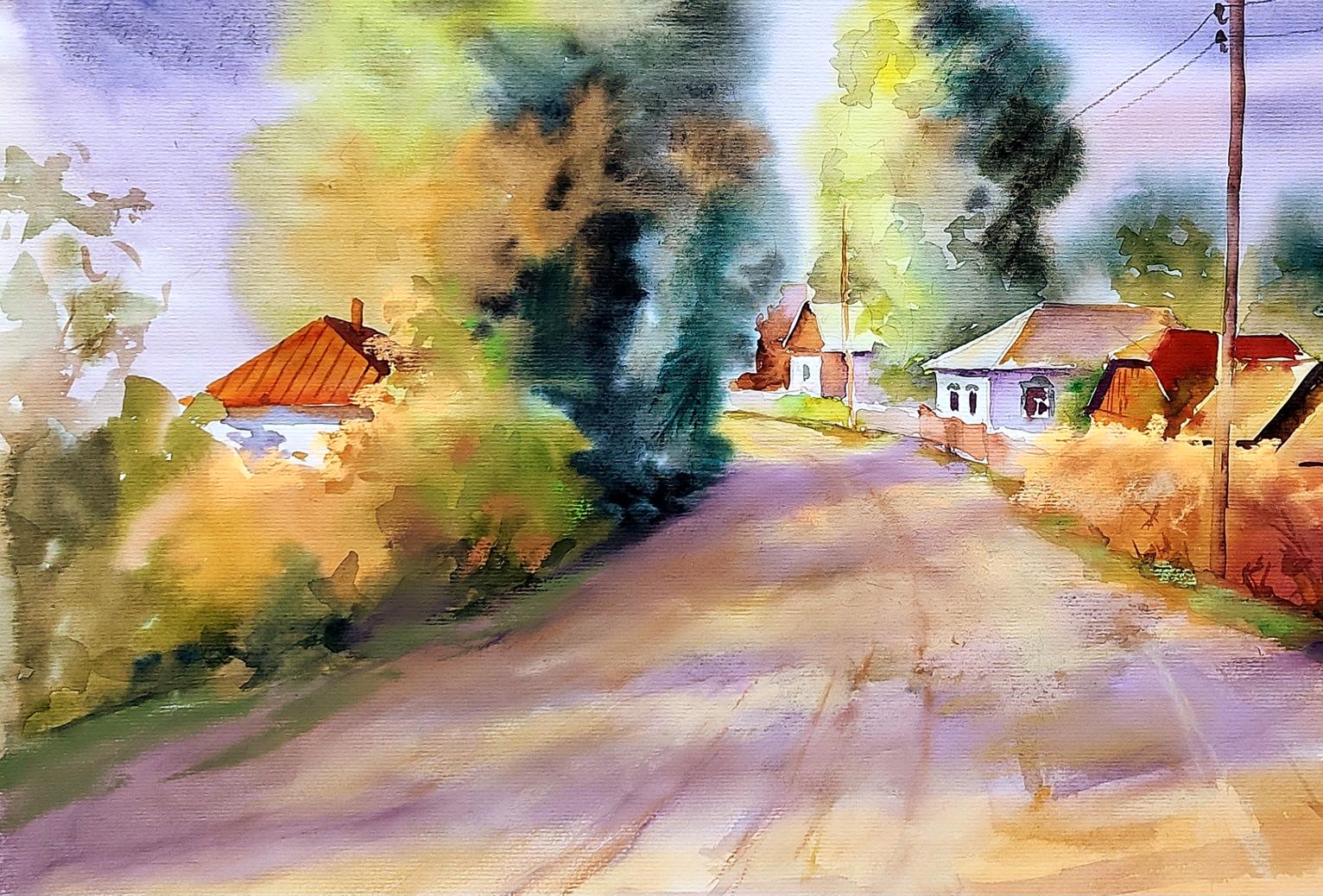 village painting