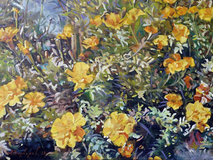 Oil painting Marigold Varvarov Anatoly Viktorovich