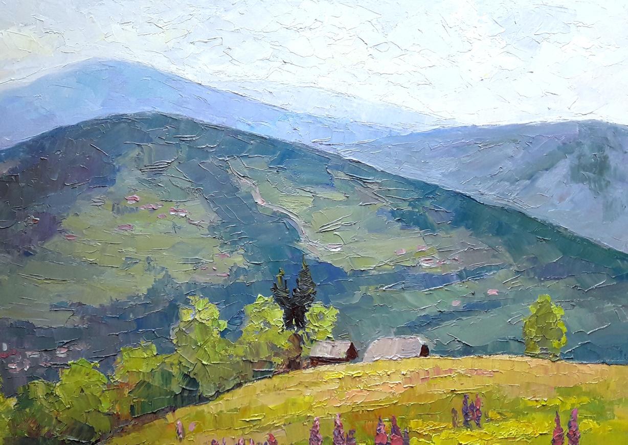 Oil painting Lupine Serdyuk Boris Petrovich