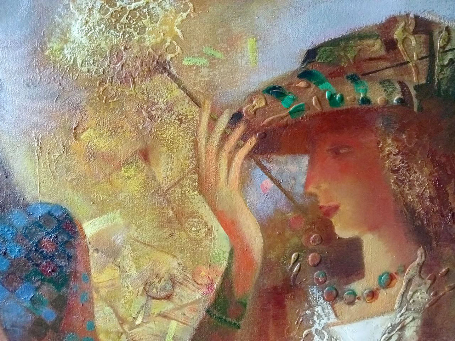 Oil artwork by Anatoly Borisovich Tarabanov illustrating "Melody"