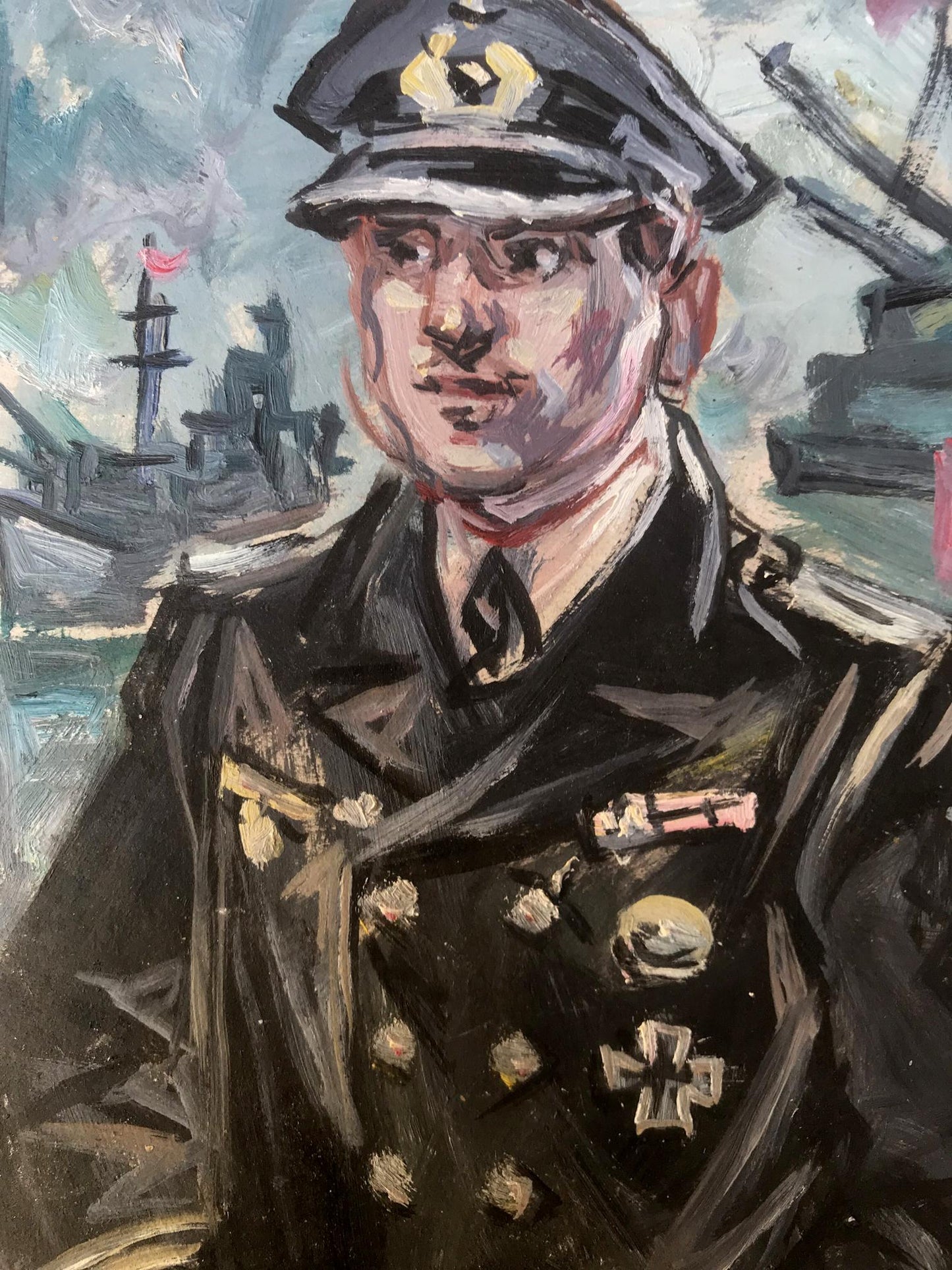 Oil painting Ship officer Alexander Arkadievich Litvinov