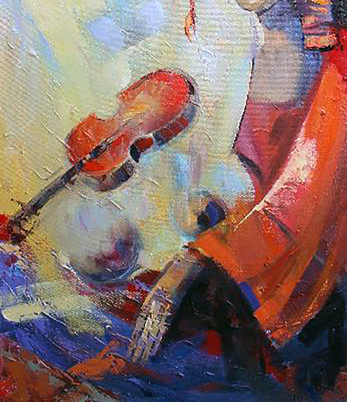 Oil painting Red violin Kirilenko Ivan