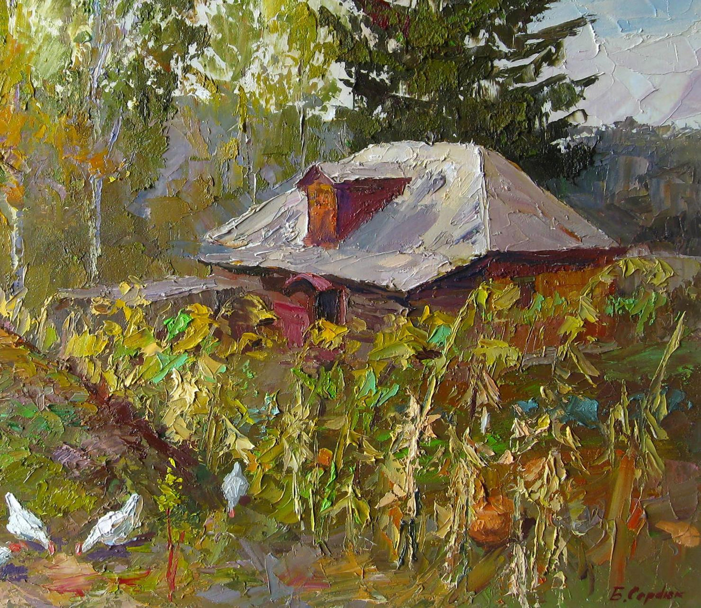 Oil painting Sunflowers Serdyuk Boris Petrovich