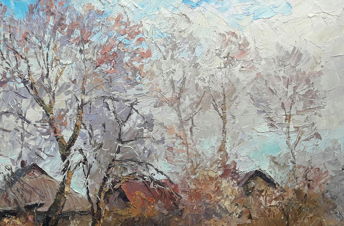 Oil painting Landscape with horses Serdyuk Boris Petrovich