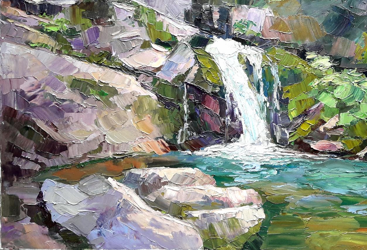 Oil painting Waterfall Serdyuk Boris Petrovich