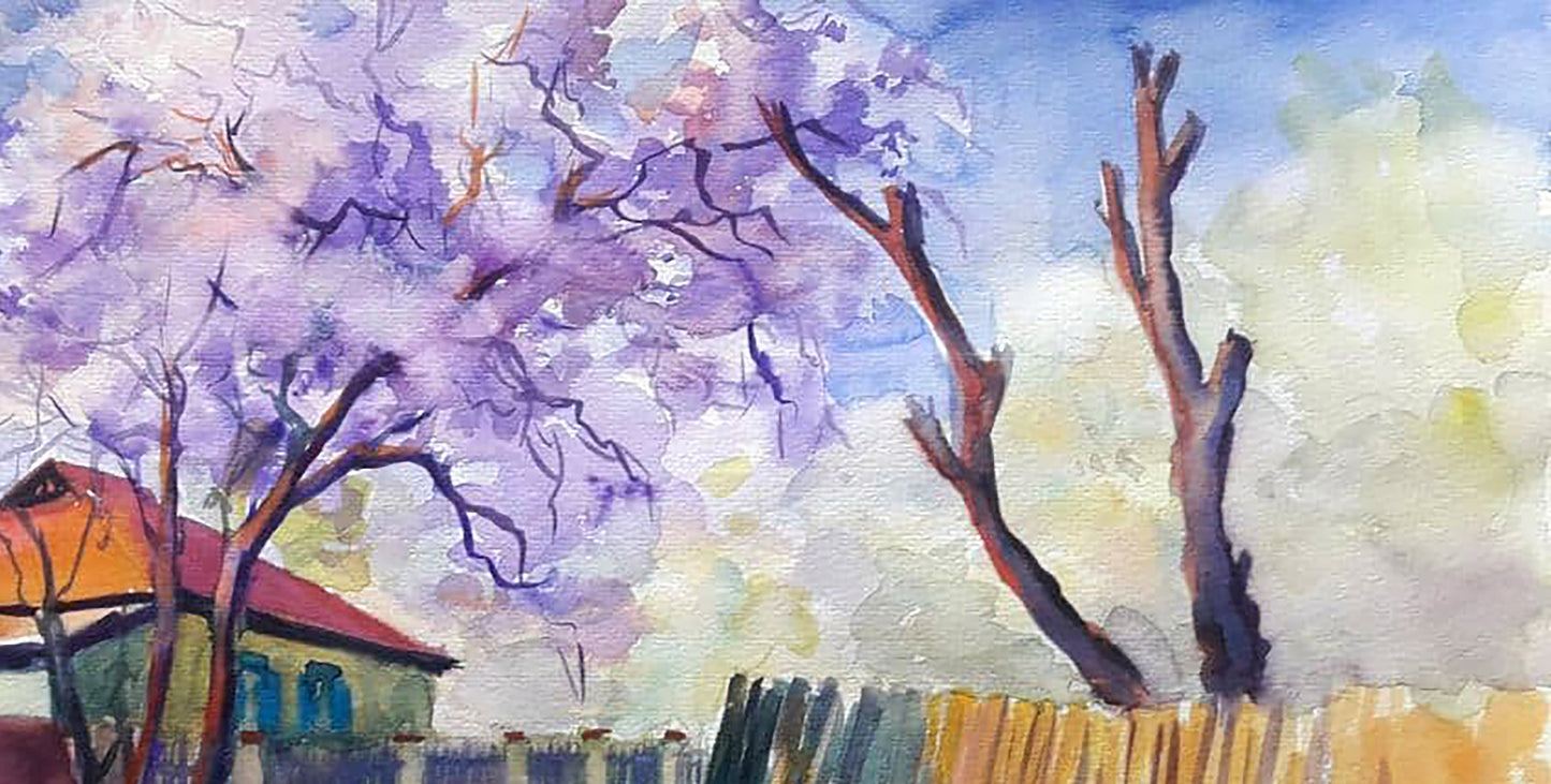 Watercolor painting Spring motif Serdyuk Boris Petrovich