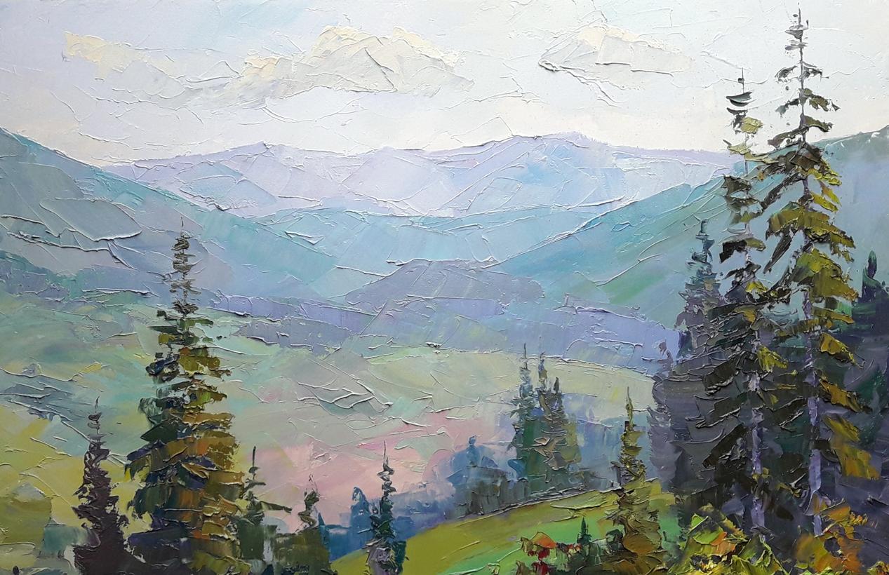 Oil painting Carpathian massif Serdyuk Boris Petrovich