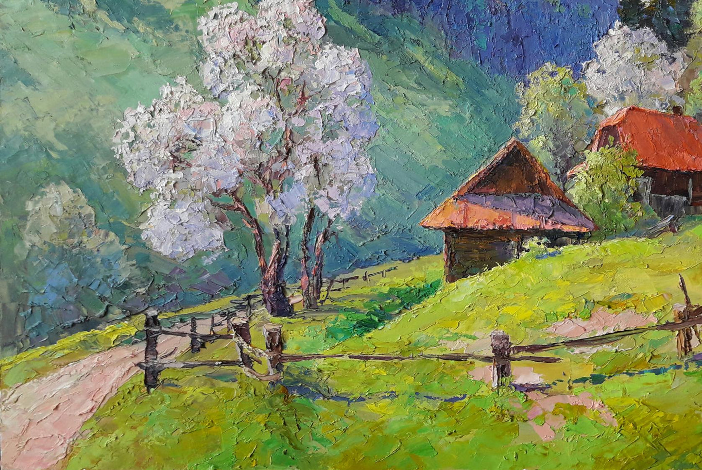 Oil painting Spring in the Carpathians Serdyuk Boris Petrovich №SERB 220