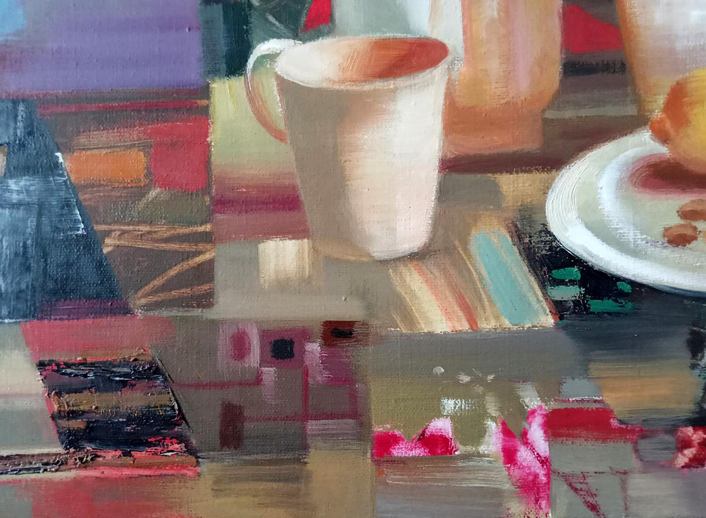 Abstract oil painting Morning coffee Anatoly Borisovich Tarabanov