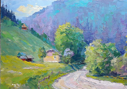 Oil painting Road in the mountains Serdyuk Boris Petrovich