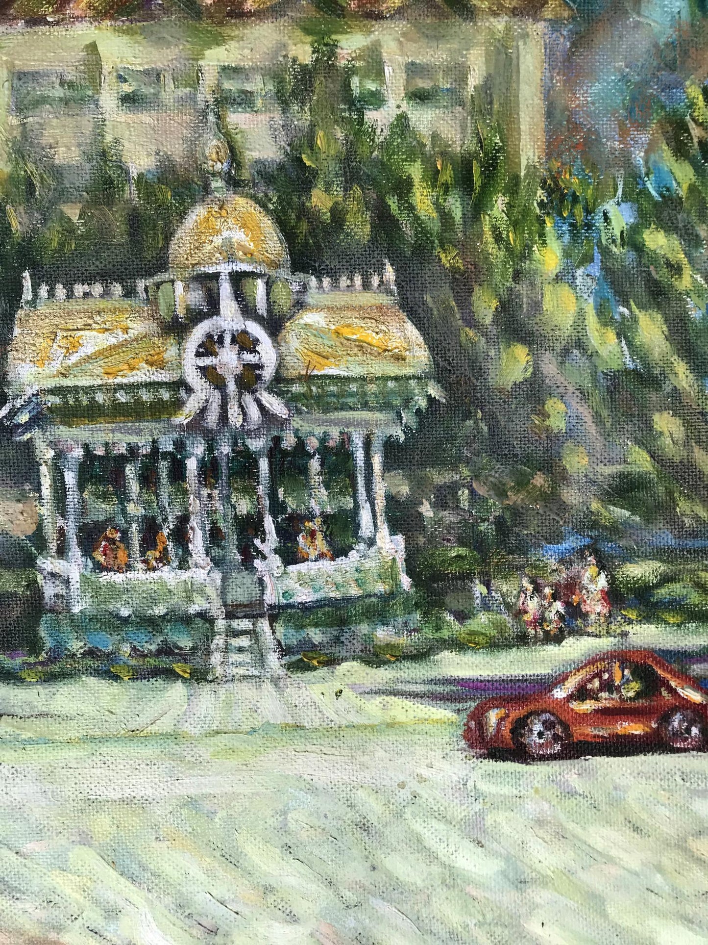 Oil painting Moments in Park Gazebos Shapoval Ivan Leontyevich