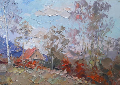 Oil painting House on the edge of the forest Serdyuk Boris Petrovic