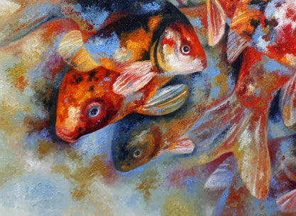 Oil painting Seven goldfish Sergey Voichenko