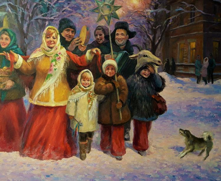 Oil painting Holy evening Serdyuk Boris Petrovich