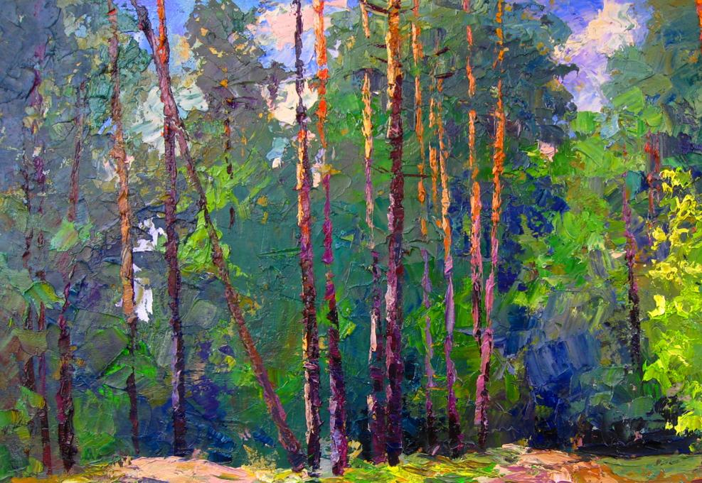 Oil painting The road is in the forest / Serdyuk Boris Petrovich