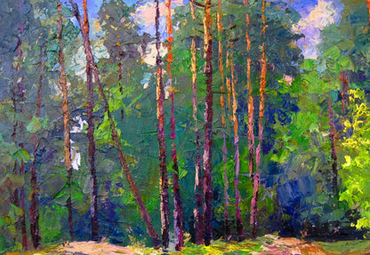 Oil painting The road is in the forest / Serdyuk Boris Petrovich