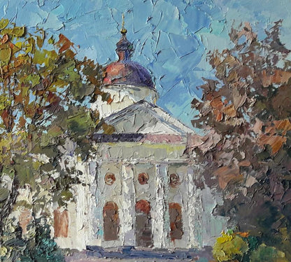 Oil painting Baturin temple Serdyuk Boris Petrovich