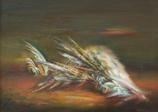 Abstract oil painting Broken wings Benfialov