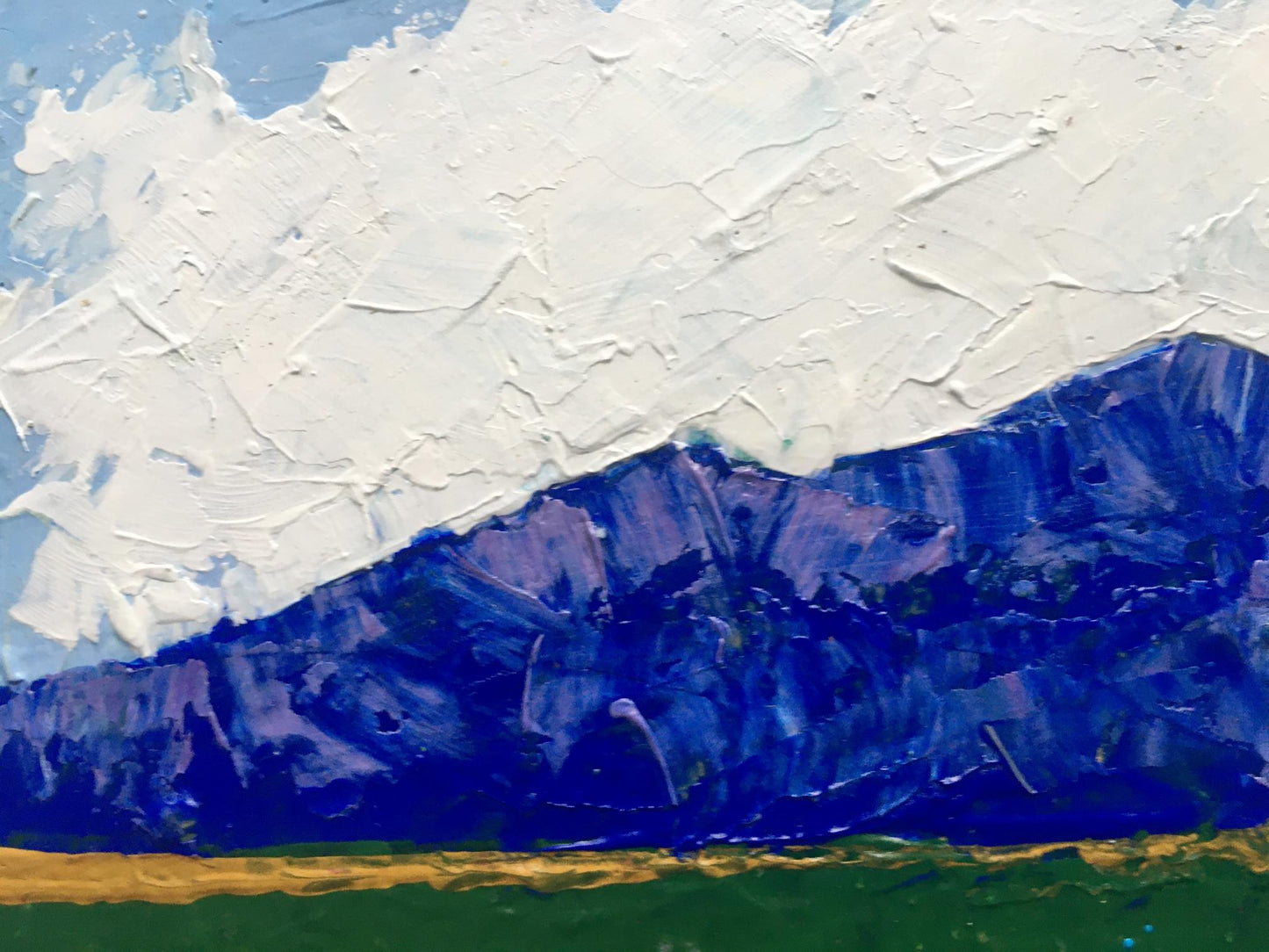 Oil painting Summer Sunlight on the Mountains V. Zadorozhnya