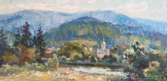 Oil painting Mountains landscape Kovalenko Ivan Mikhailovich