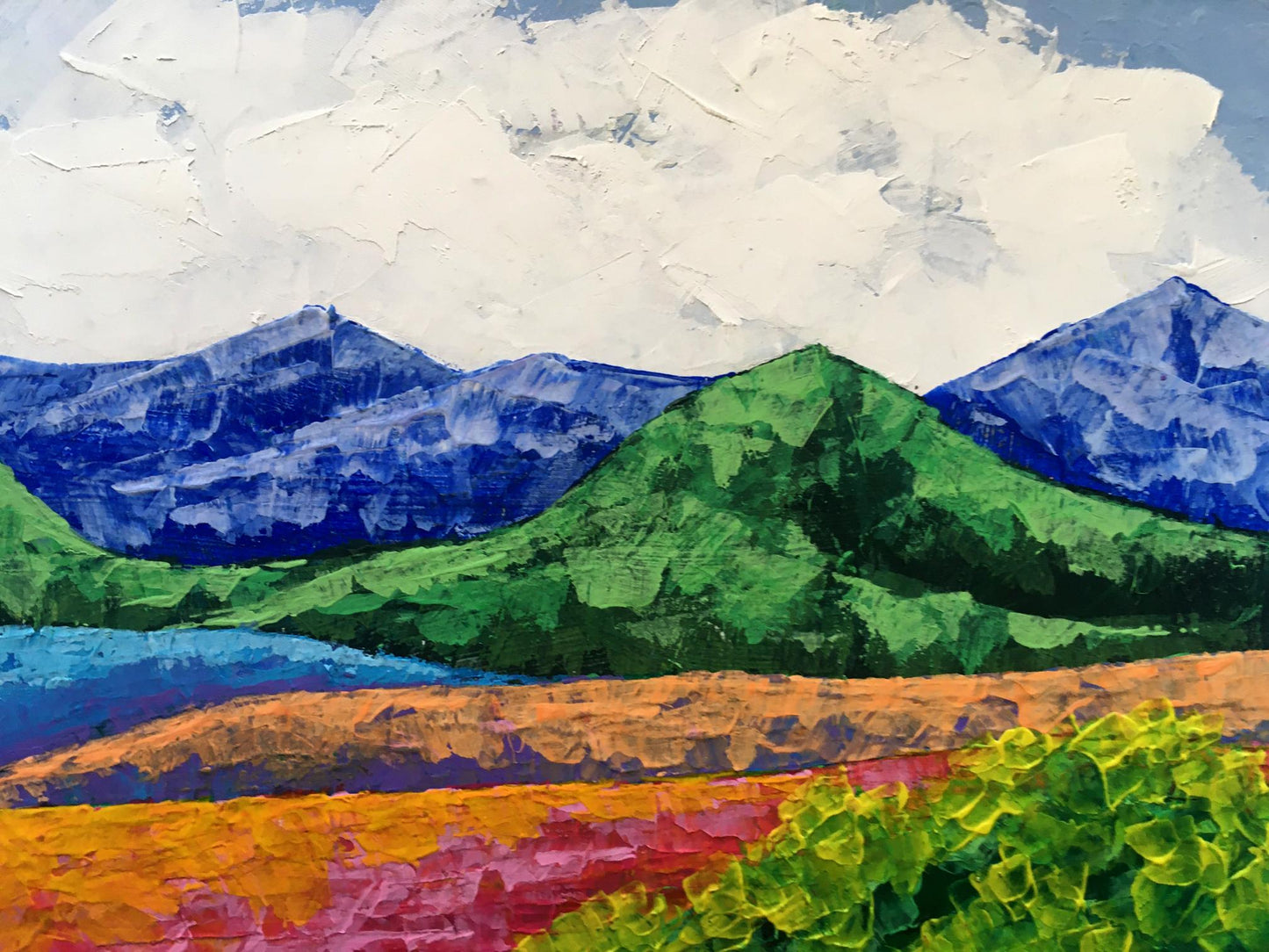 Oil painting Fresh air in the mountains Zadorozhnya V. V.