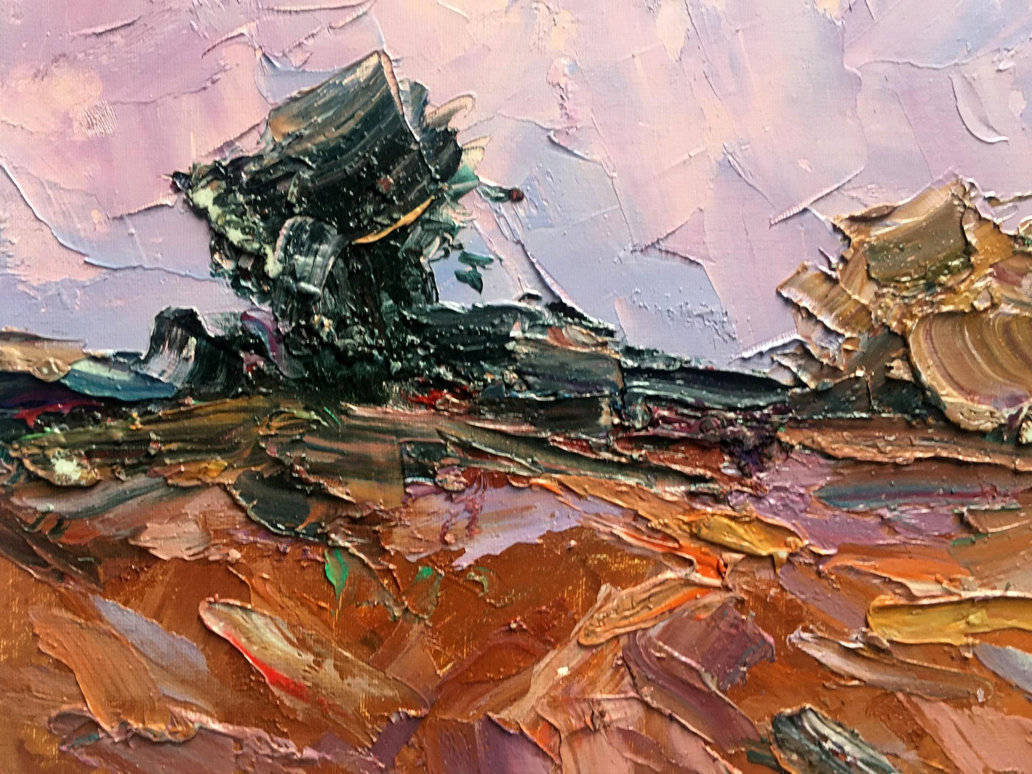 Oil painting Pink evening Alexander Nikolaevich Cherednichenko