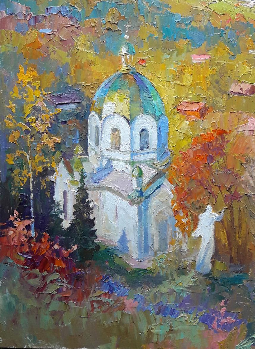 Oil painting Autumn in Slavsko Serdyuk Boris Petrovich