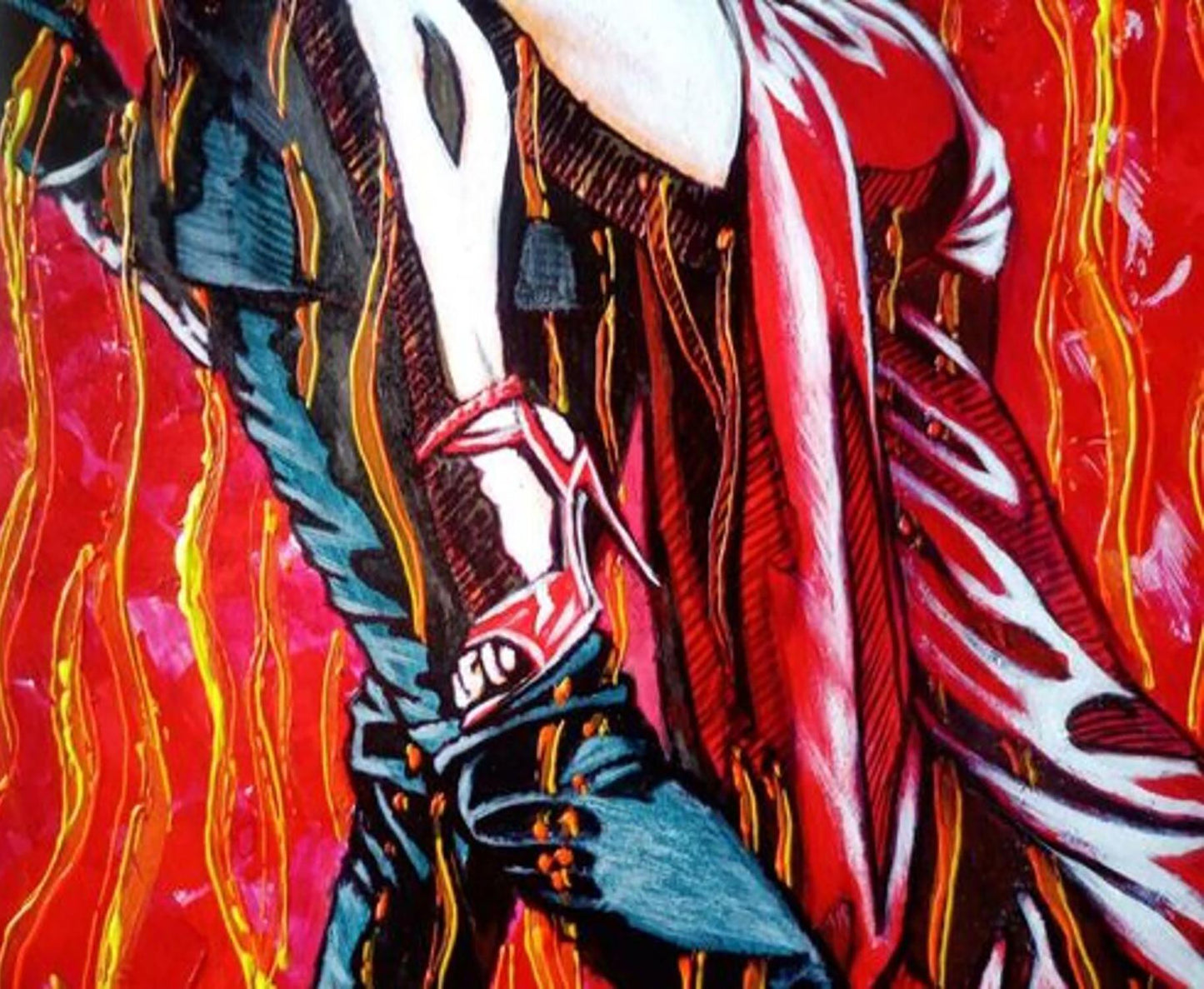 Acrylic painting Fire dance Goncharenko V. V.