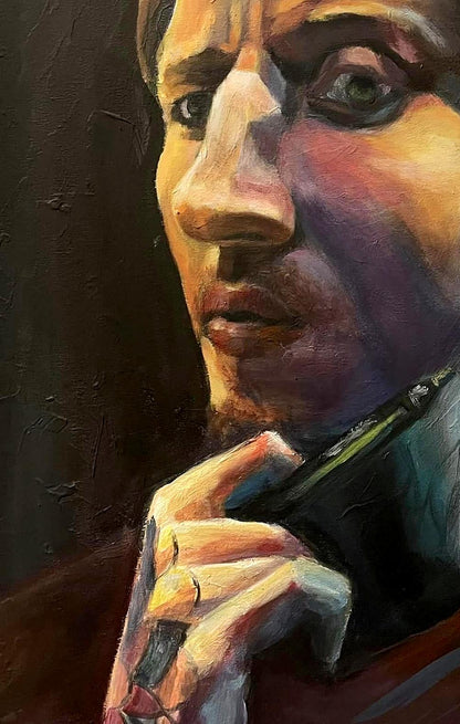 Acrylic painting Observer Maksym Newskulenko