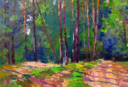 Oil painting The road is in the forest / Serdyuk Boris Petrovich