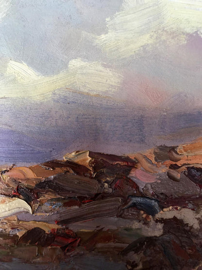 Rocky Shores rendered in oil by Alexander Nikolaevich Cherednichenko